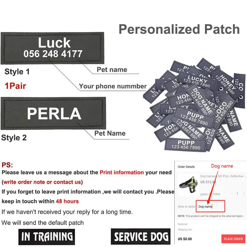 Pettorina Per Cani Personalizzabile
